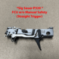 Sig Sauer P320 FCU without manual safety, featuring new straight trigger design and TCM stock.