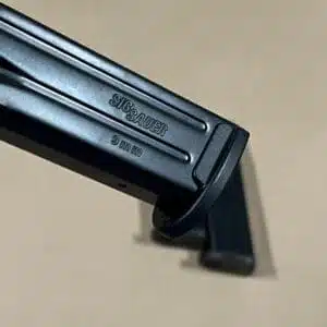 Sleek Sig Sauer P320 17-round OEM magazines, showcasing quality craftsmanship and ergonomic design.
