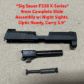 Sig Sauer P320 X Series 9mm slide assembly with night sights, optic ready for carry use.