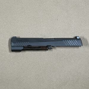 Sig Sauer P320 9mm complete slide assembly with barrel and night sights.