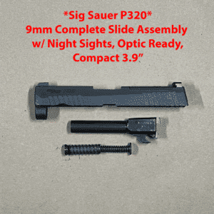 Sig Sauer P320 9mm Complete Slide Assembly W Night Sights Optic Ready Compact 39 Tcm Stock