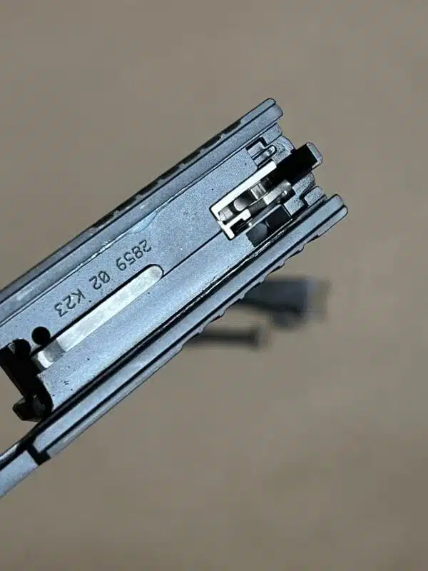 Sig Sauer P320 9mm slide assembly with night sights, optic ready for compact 39 TCM stock.