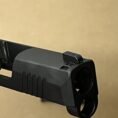 Sig Sauer P365 9mm slide assembly with barrel and night sights for enhanced performance.