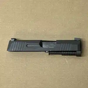 Sig Sauer P365 9mm complete slide assembly with barrel and night sights for enhanced performance.