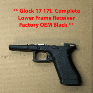 Glock 17 17L complete lower frame, factory OEM parts, Gen 3, new TCM stock.