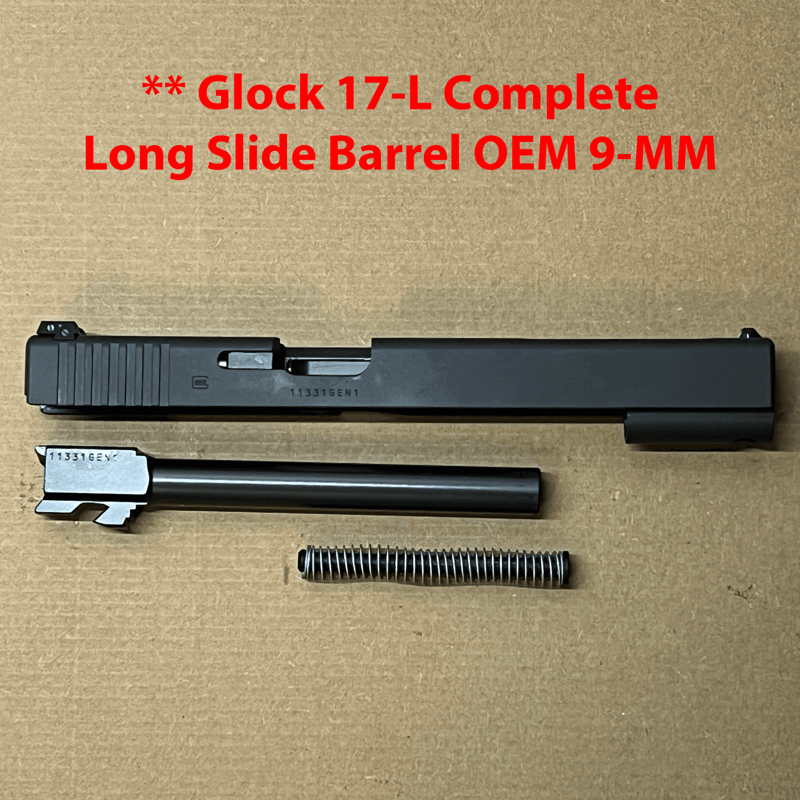 Glock 26 Complete Slide Upper Kit OEM Barrel 9mm - Fits Gen 3-4 26/27/33/39