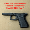 GLOCK 19 & 23 Gen 3 OEM factory lower frame with new parts, perfect for customization.