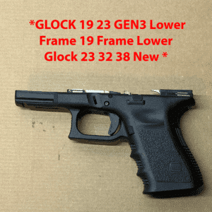 GLOCK 19 & 23 Gen 3 OEM factory lower frame with new parts, perfect for customization.