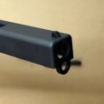 Glock 19 OEM complete slide assembly with sleek black finish and precision manufacturing details.