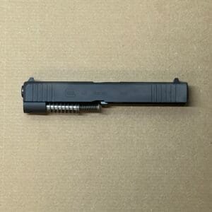 Glock 48 upper assembly slide with recoil spring, factory OEM, matte black finish.