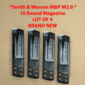 Lot of 4 Smith & Wesson M&P M2.0 10 Round Full Size Magazines with Extended Base.