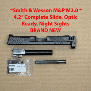 Smith & Wesson M&P M2.0 4.2-inch complete slide with optic ready design and night sights.