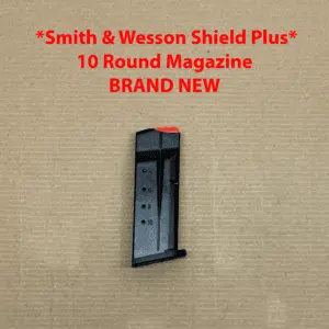 Compact 10-round magazine for Smith & Wesson MP9 Shield Plus, OEM quality and design.