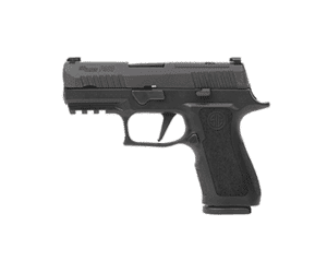 Modern semi-automatic pistol with ergonomic design and sleek matte finish for personal defense.