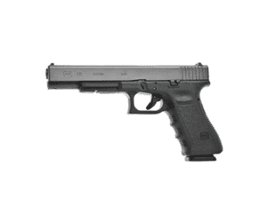 Sleek semi-automatic pistol with ergonomic grip and tactical design for enhanced performance.