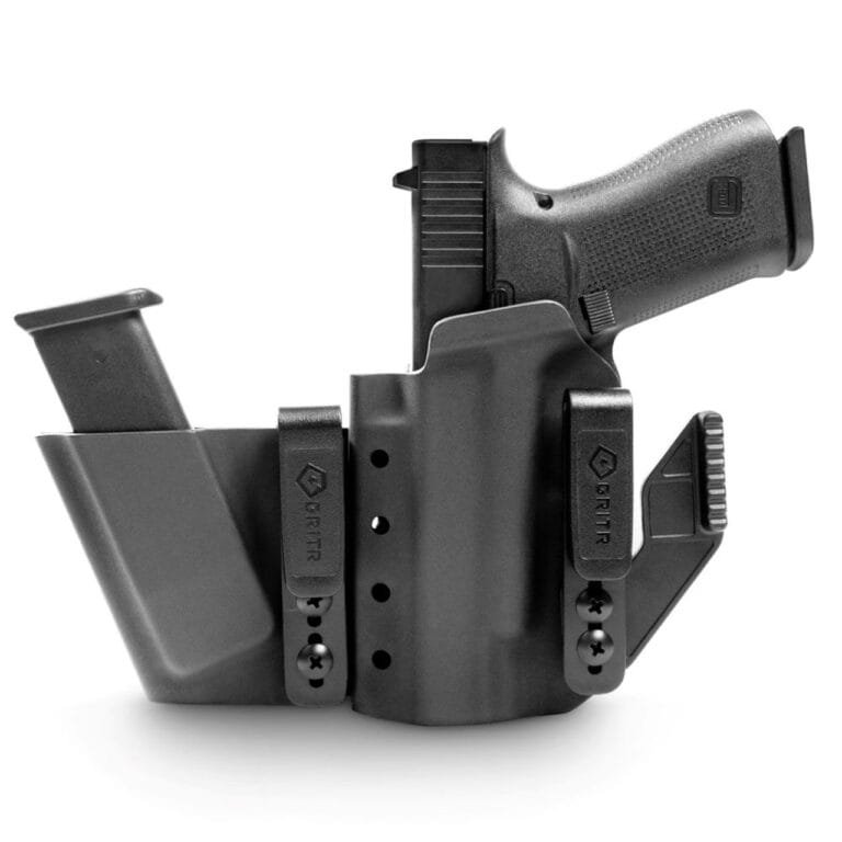 Tactical holster for Glock 48, featuring ergonomic design and quick-access magazine holder.