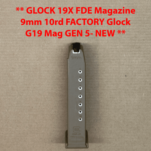 GLOCK 19X 10-Round Magazine Gen 5 – OEM – 9mm – BRAND NEW 47779