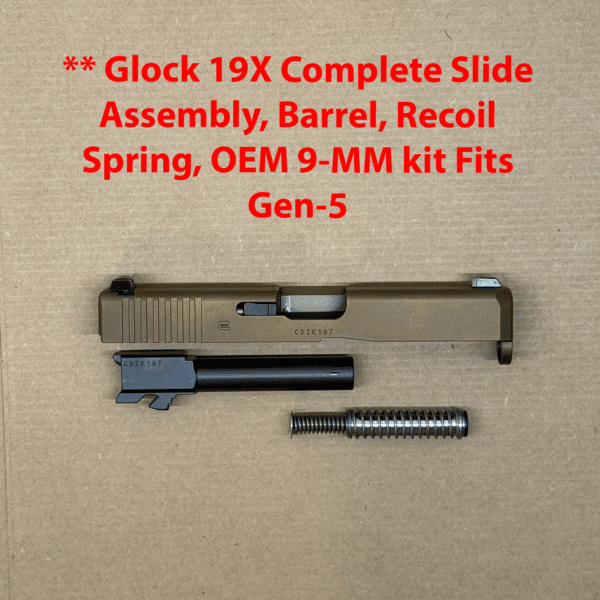 GLOCK 19X OEM Complete Slide Assembly – Gen 5 – BRAND NEW PX1950703