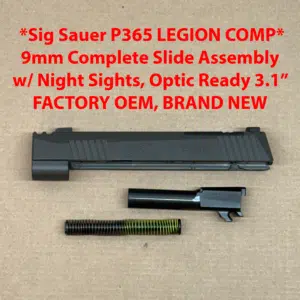Sig Sauer P365 Legion Comp 9mm Complete Slide Assembly, 3.1" , Optic Cut - 365AXGCA-9-LEGION