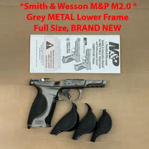 Smith & Wesson M&P9 M2.0 Carry Full Size OEM Factory Grey Metal Lower Frame NEW – 14161