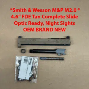 NEW - FACTORY M&P 2.0 Full Size Smith & Wesson S&W M&P 9 4.6” 9mm FDE Tan Slide, Threaded Barrel - 14163