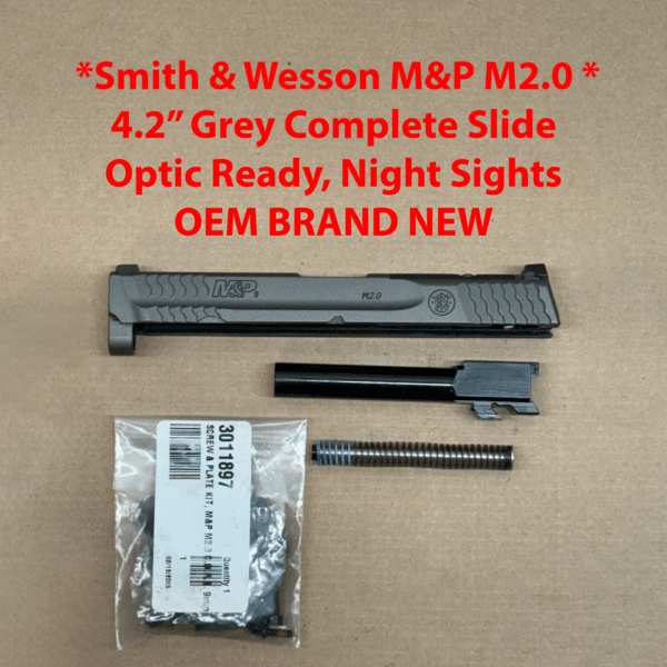 NEW - FACTORY M&P 2.0 Compact Smith & Wesson S&W M&P 9 4.2” 9mm Grey Slide - 14161