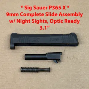 Sig Sauer P365X 9mm Complete Slide Assembly with Barrel, Optic Ready, Night Sights, 3.1"