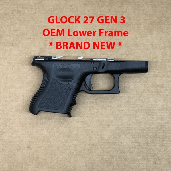 GLOCK 27 Gen 3 OEM Factory Lower Frame – Factory Original Parts NEW – Genuine Glock Subcompact Grip