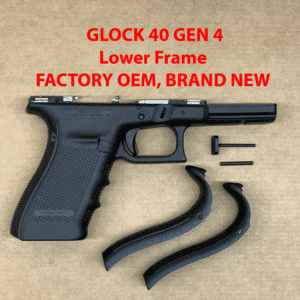 GLOCK 40 Gen 4 OEM Factory Lower Frame – Serialized Grip Module for 10mm Auto – Black Polymer – NEW