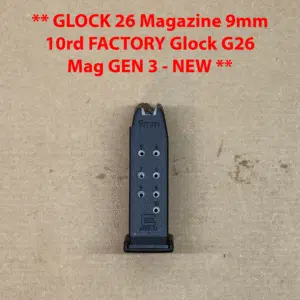 Glock Factory Magazine OEM – For Glock 26 Gen 3 – 9mm – 10 Round NEW – MF26010
