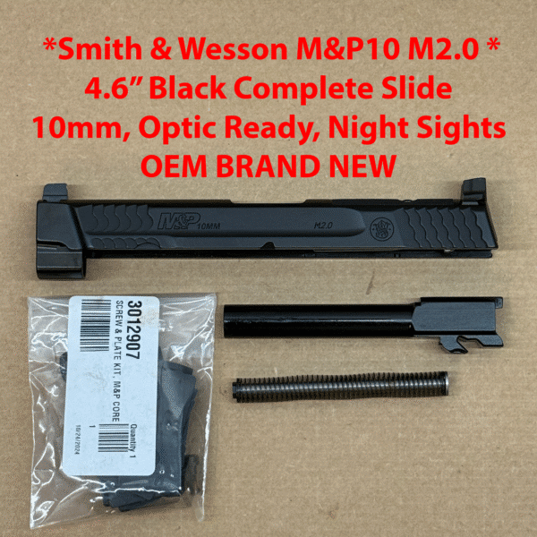 NEW - FACTORY M&P 2.0 Full Size Smith & Wesson S&W M&P 9 4.6” 10mm Black Slide - 13387