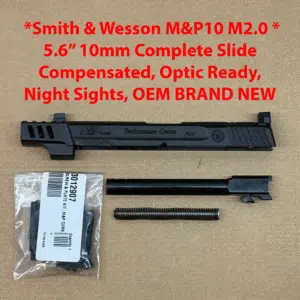 NEW - FACTORY M&P 2.0 Full Size Smith & Wesson S&W M&P 9 5.6” 10mm Black Slide, Comp, Ported - 13916