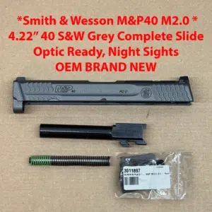 NEW - FACTORY M&P 2.0 Full Size Smith & Wesson S&W M&P 9 4.2” 40 S&W Grey Slide - 14165