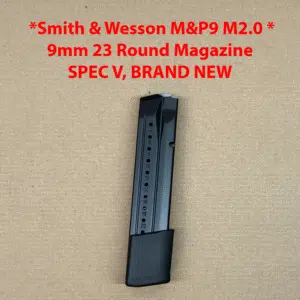 SINGLE * 23 Round Smith & Wesson M&P9 M2.0 Spec V Series OEM Extended Magazine - 3015917