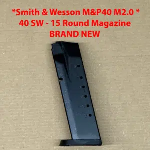 SINGLE * 15 Round Smith & Wesson M&P 40/.357Sig OEM Full-Size Magazine - 194390000