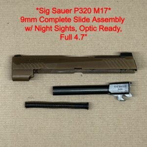 Sig Sauer P320 M17 9mm Complete Slide Assembly w/ Night Sights, Optic Ready, Full 4.7" - Coyote FDE