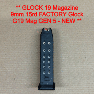 GLOCK 19 15-Round Magazine Gen 5 – OEM – 9mm – BRAND NEW 33812