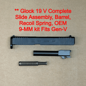 Glock 19V Gen V OEM Complete Slide Assembly – Barrel & Recoil Spring – 9mm Kit NEW