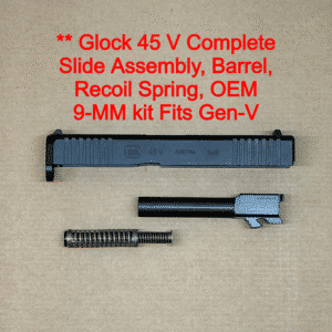 Glock 45V Gen V OEM Complete Slide Assembly – Barrel & Recoil Spring – 9mm – Factory NEW