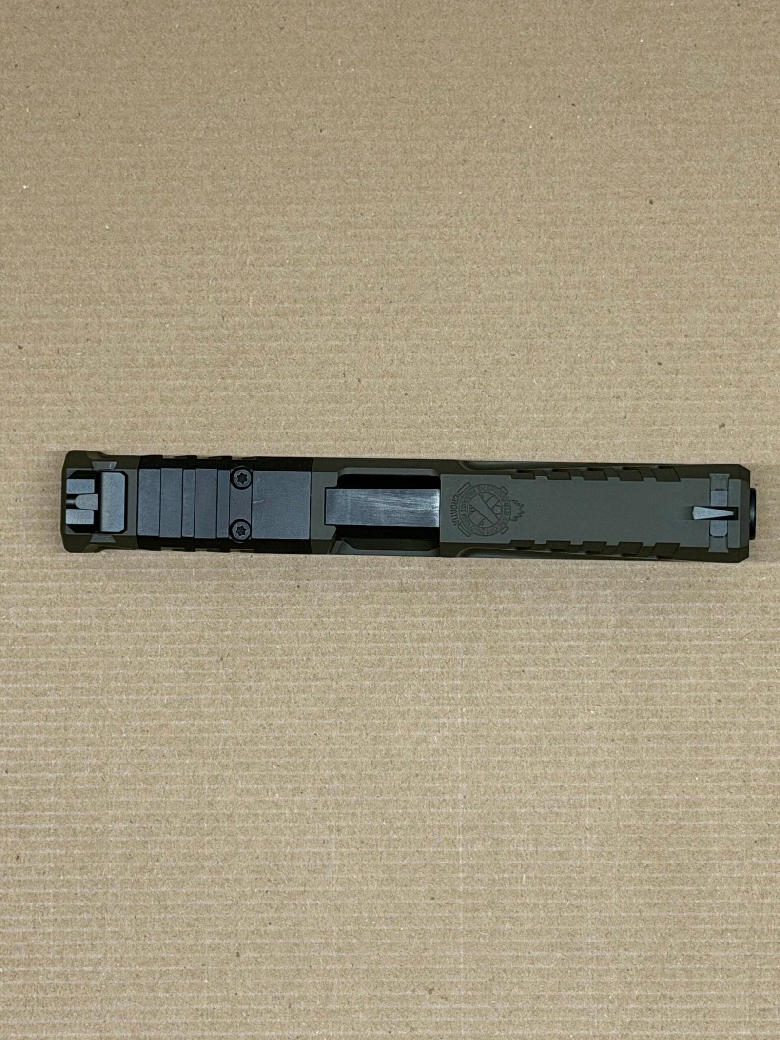 Springfield Echelon OEM Complete Slide OD Green – Barrel & Recoil Spring – 9mm Optic Ready – Factory NEW - Image 3