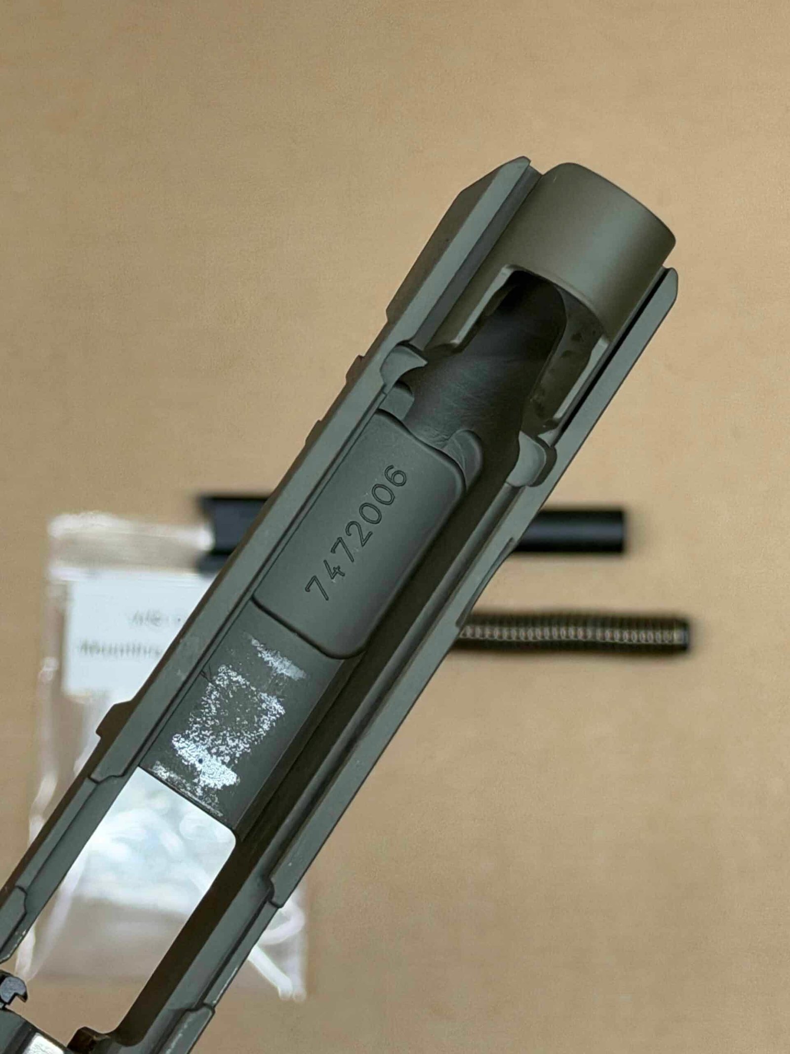 Springfield Echelon OEM Complete Slide OD Green – Barrel & Recoil Spring – 9mm Optic Ready – Factory NEW - Image 9