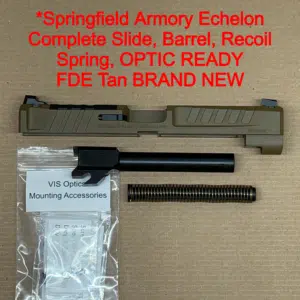 Springfield Echelon OEM Complete Slide FDE Tan – Barrel & Recoil Spring – 9mm Optic Ready – Factory NEW
