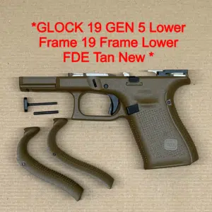 Glock 19 Gen 5 OEM Factory Lower Frame – FDE Tan Finish – Complete Factory Frame Assembly NEW