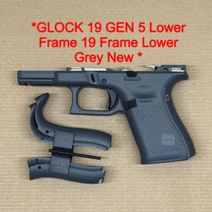 Glock 19 Gen 5 OEM Factory Lower Frame – Grey Finish – Complete Factory Frame Assembly NEW