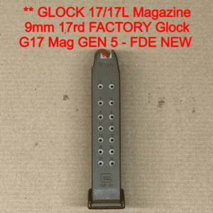 GLOCK 17 / 17L / 34 / 45 / 47 Gen 5 OEM FDE 17 Round Magazine 9mm NEW 33814