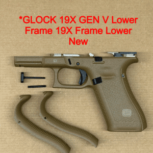 GLOCK 19X Gen V OEM Factory Lower Frame – Coyote Tan FDE Factory Parts NEW