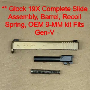 GLOCK 19X Gen V OEM Complete Slide Assembly – BRAND NEW