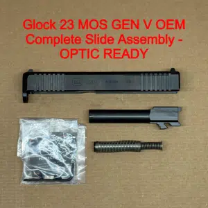 Glock 23 Gen V MOS OEM Complete Slide Upper Assembly .40 S&W Factory Black NEW