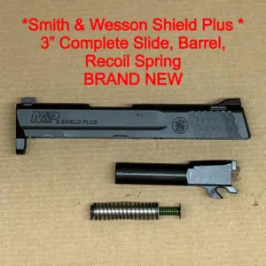 S&W M&P Shield Plus 3" 9mm Slide Assembly with Barrel & Recoil Spring – OEM Factory