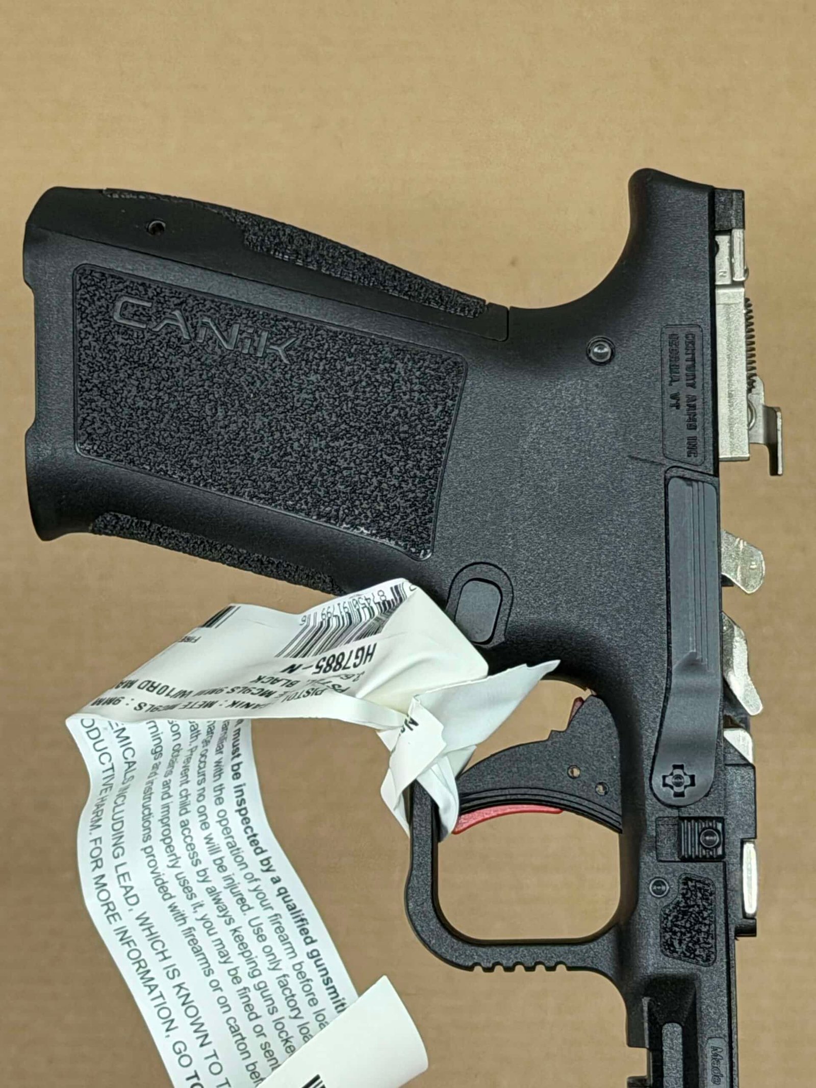 NEW - FACTORY Canik Mete MC9L 9mm Lower Frame Assembly Grip Module Sub Compact Black - Image 5